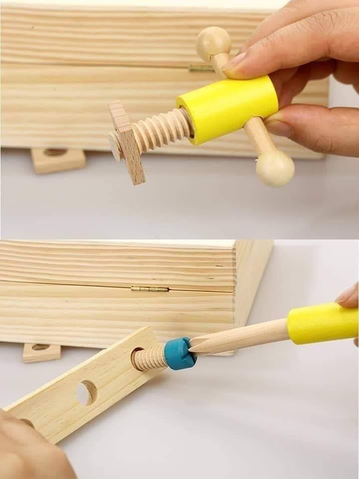 BỘ ĐỒ CHƠI KỸ THUẬT BẰNG GỖ CHO BÉ TRAI