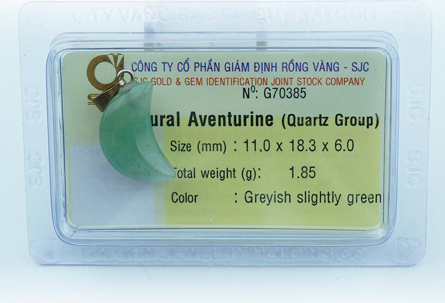 Mặt dây chuyền phong thủy đá thạch anh xanh Aventurine