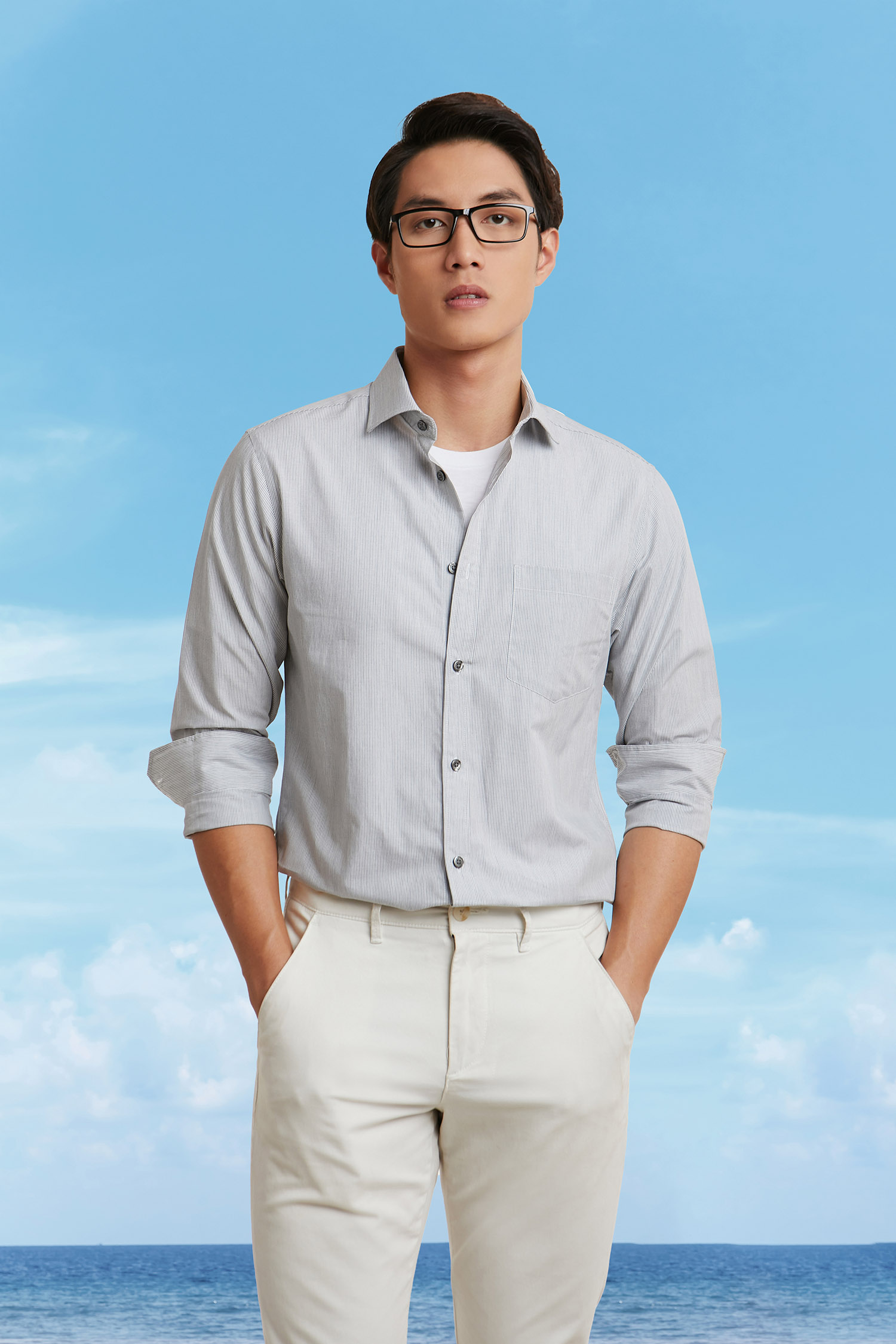 Áo Sơ Mi Nam Tay Dài N&amp;M Thương Hiệu NINOMAXX 2101083