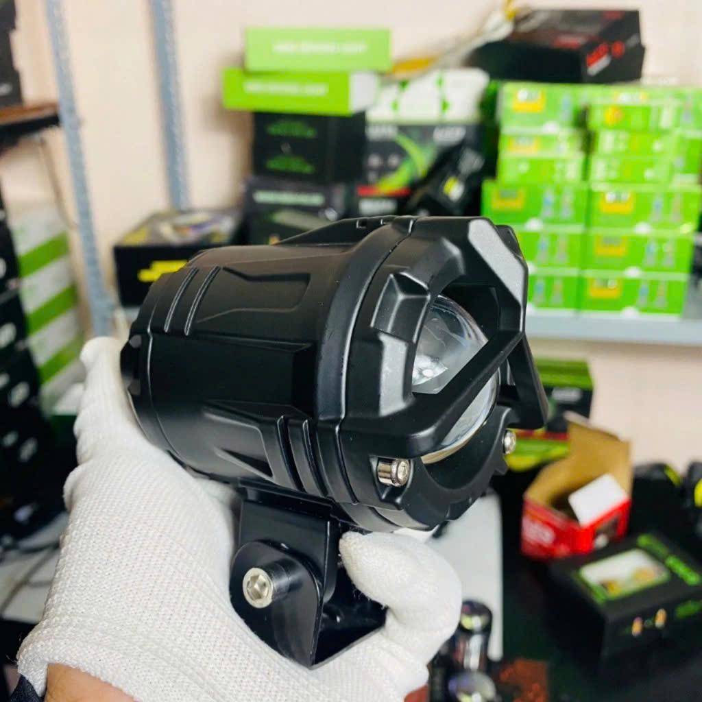 Đèn Trợ Sáng S40 Plus 65W Bi Cầu VIP – Cốt Vàng Pha Trắng, Chống Chói Siêu Sáng Cho Ô Tô Xe Máy