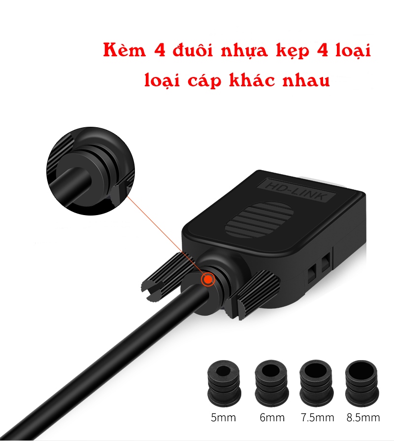 Hình ảnh Đầu DB9 (RS232) female HD-Link, đầu nối DB9 âm (đầu cái) bắt vít tự làm dây RS232, thay đầu cáp RS232