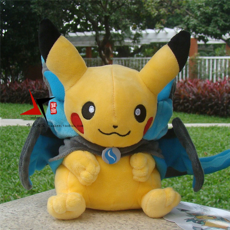 Gấu bông Pikachu cosplay rồng lửa Mega siêu dễ thương độc đáo (23cm) hàng xịn nguyên tem nguyên tag đẹp từng cm, an toàn cho trẻ nhỏ