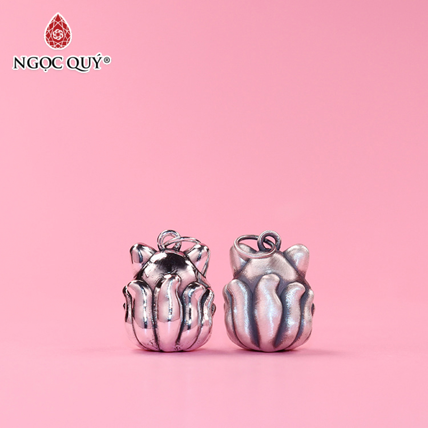 Charm treo 3D hồ ly 9 đuôi - Ngọc Quý Gemstones
