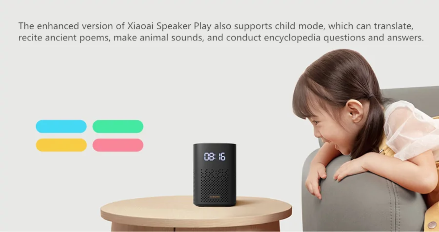 Xiaomi Xiaoai Bluetooth Loa chơi nâng cao Phiên bản LED Digital Hiển thị đồng hồ hồng ngoại WiFi Loa Player Trình phát nhạc thông minh Color: add UK adapter