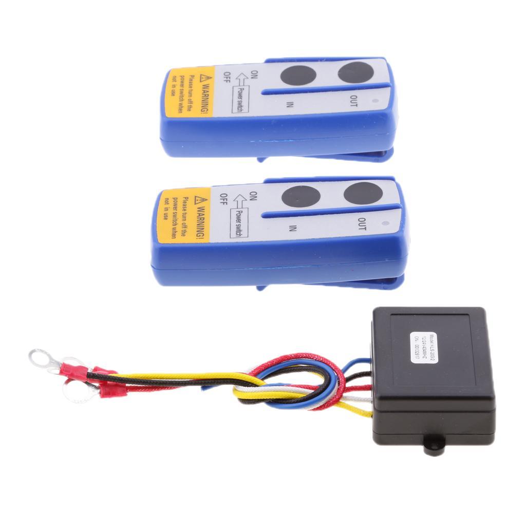 98ft Car Auto Dual Switches Wireless Winch Remote Control Conversion Kit
