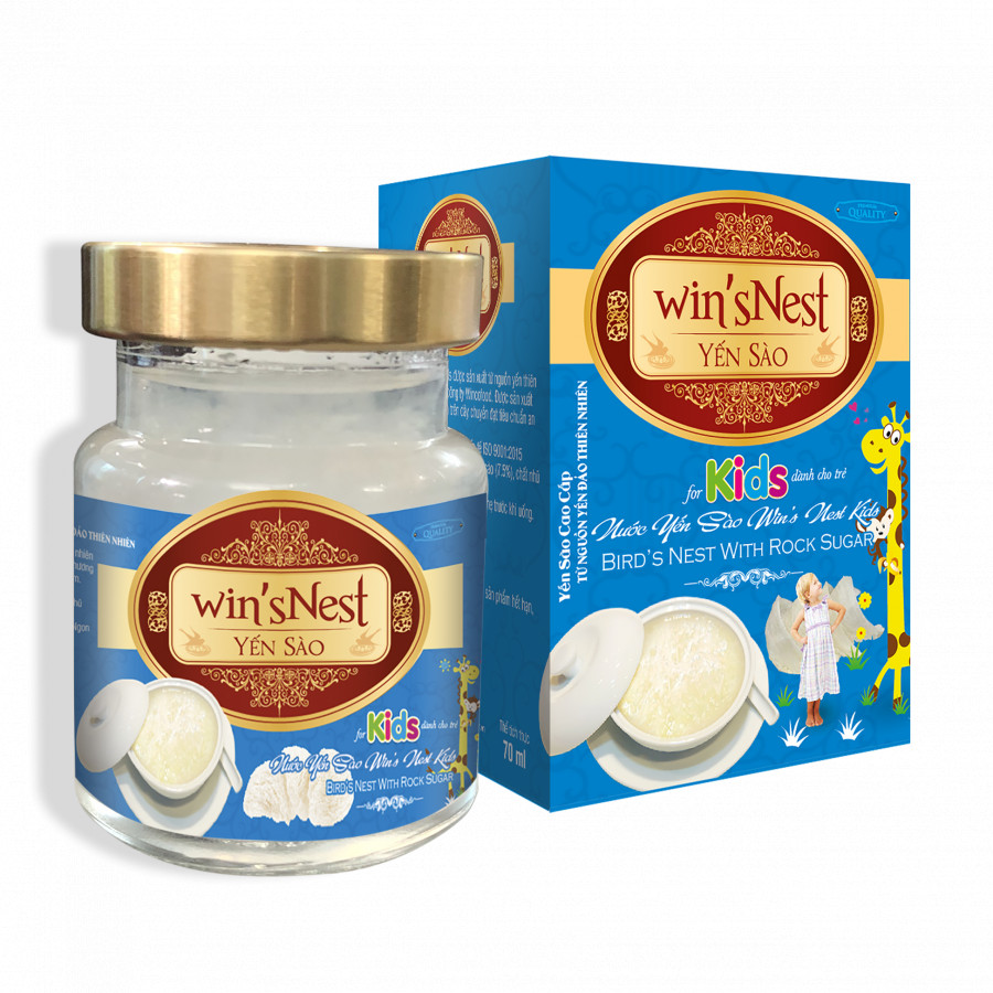 Thùng 72 lọ Nước Yến Sào win'sNest Kids (70ml/lọ)