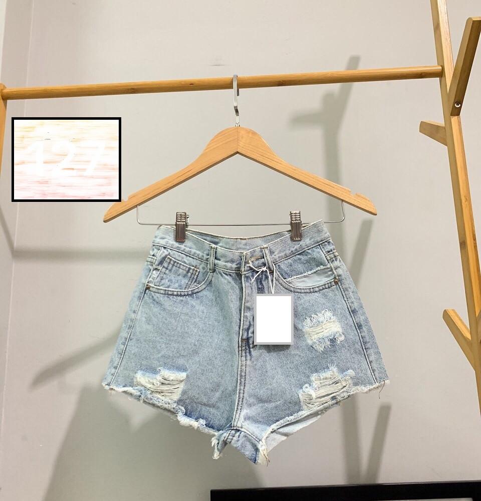 Quần short nữ lưng cao Julido S15 chất jean, một màu, ba kích thước thời trang trẻ trung