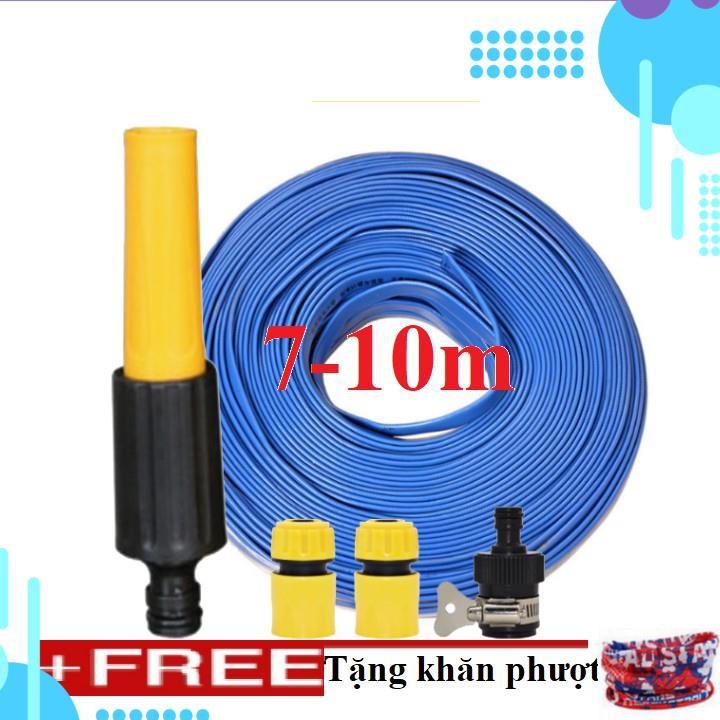 Bộ dây vòi xịt ️bơm nước phun sương️ , tăng áp 3 lần, loại 7m, 10m 206622-5 cút sập,nối đen + khăn phượt