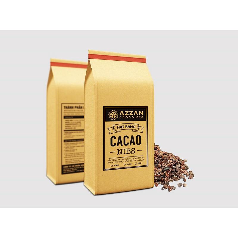 AZZAN Cacao Nibs – Hạt Cacao rang vỡ, nguyên bản vị đắng thơm nồng