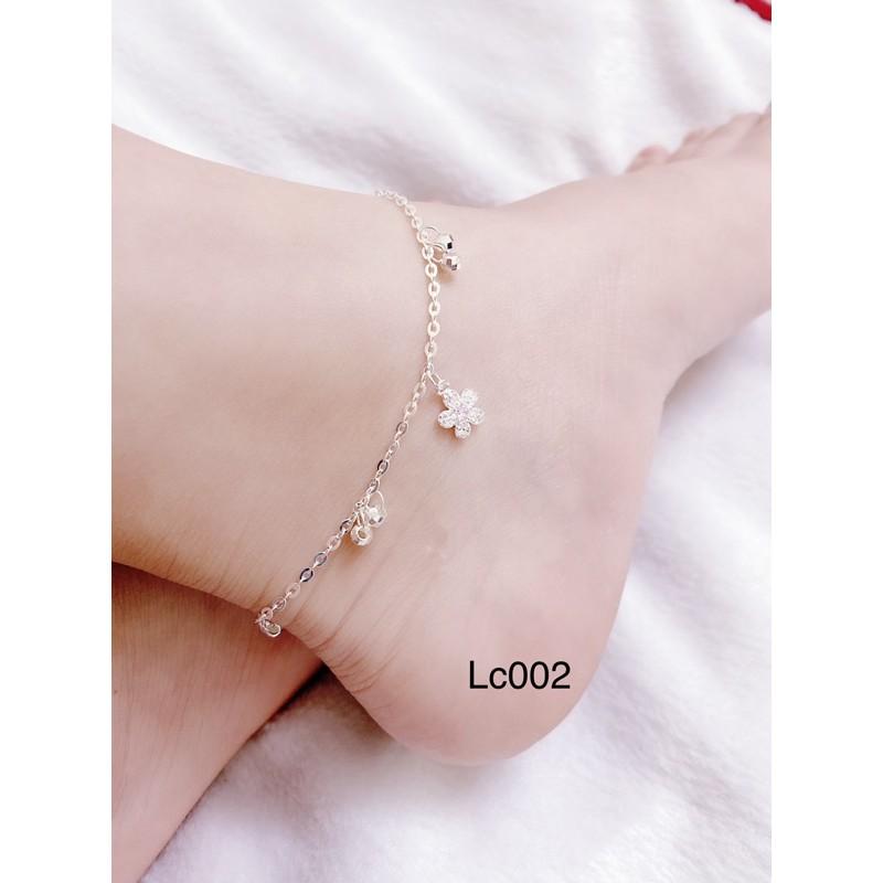 Lắc chân bạc xinh đẹp, cá tính dành cho nữ.