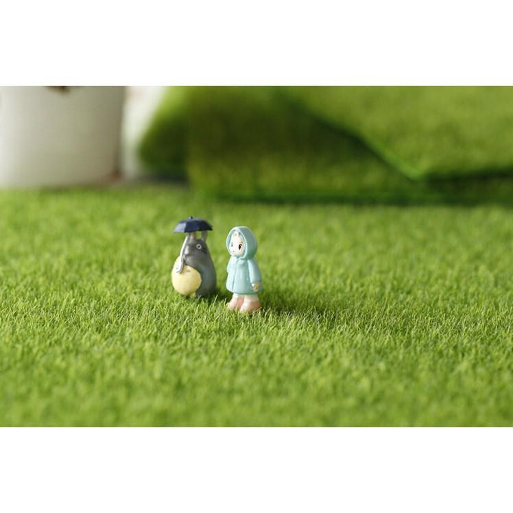 Cỏ miếng 15x15cm, cỏ miếng nhân tạo 30x30 cm, phụ kiện tiểu cảnh Thảm cỏ nhân tạo trang trí tiểu cảnh sân vườn