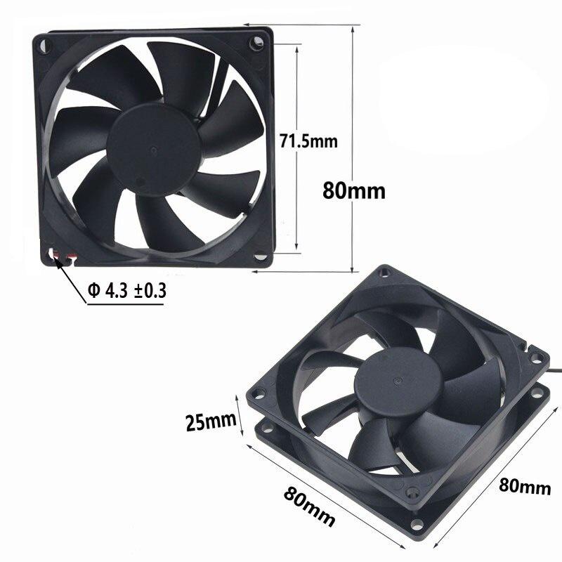 Gdstime 1 Pcs 11V Dual Ball Bearing Brushless DC PC CPU Cooling Fan 80mm x 11mm 1Pin 0.1A 1800RPM 80x80x11mm