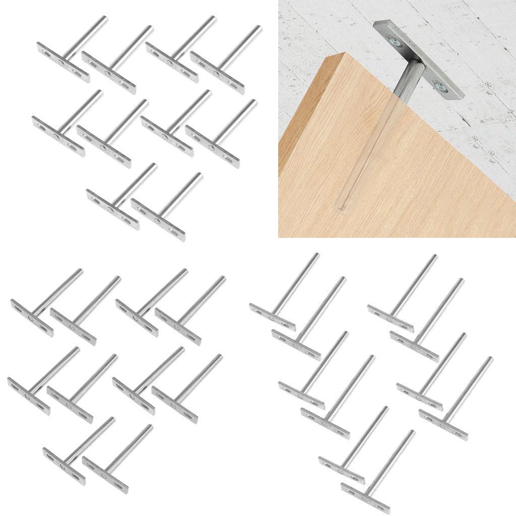 10Pcs Wall Shelf Bracket Heavy Duty Supporter T Shaped Angle Bracket 3inch