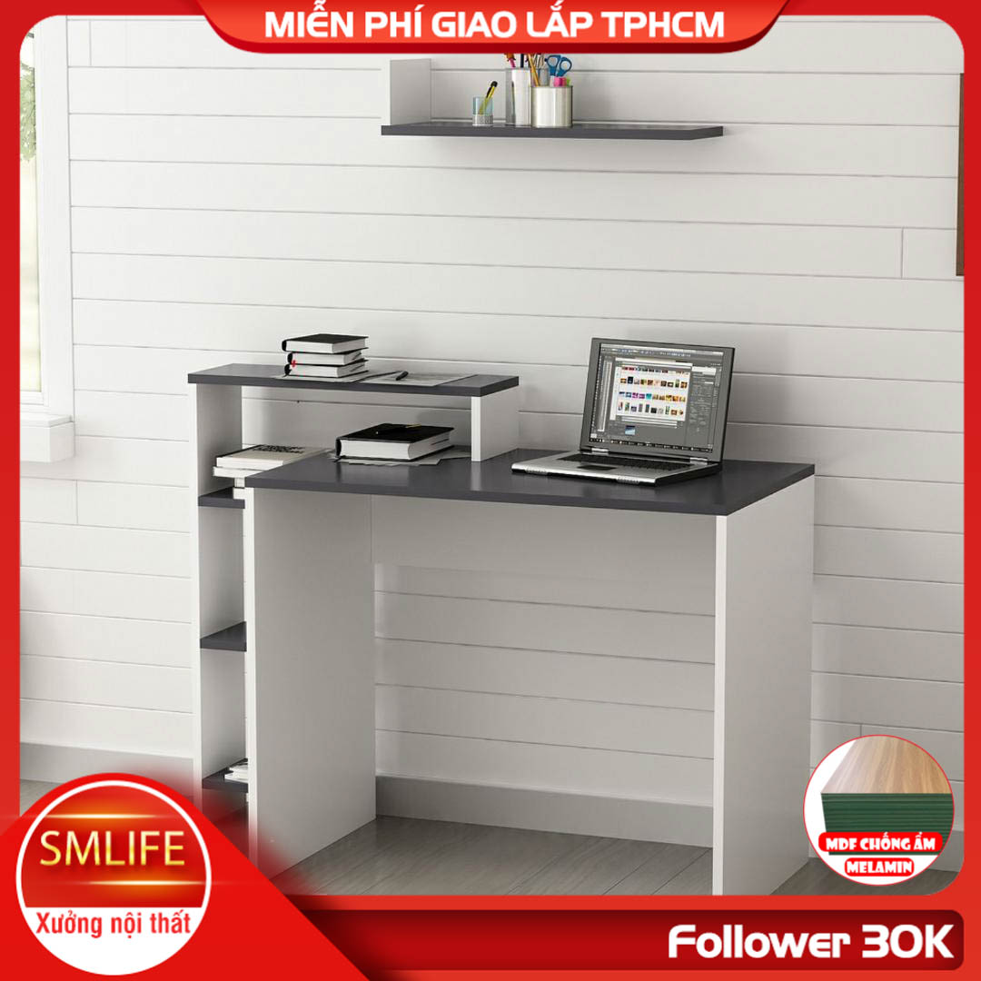 Bàn vi tính gỗ phong cách hiện đại SMLIFE Dracule