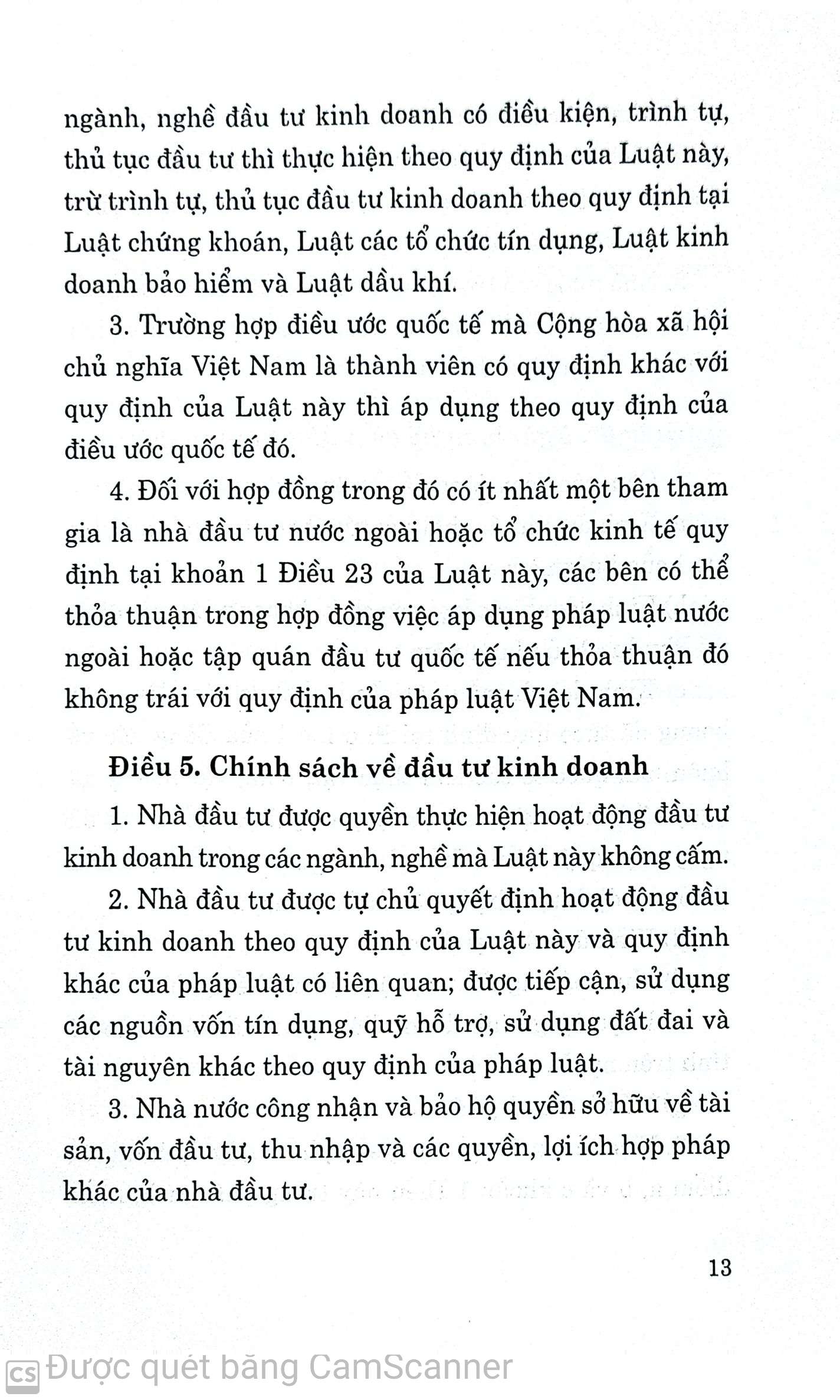 Luật đầu tư hiện hành Current Law on Investment