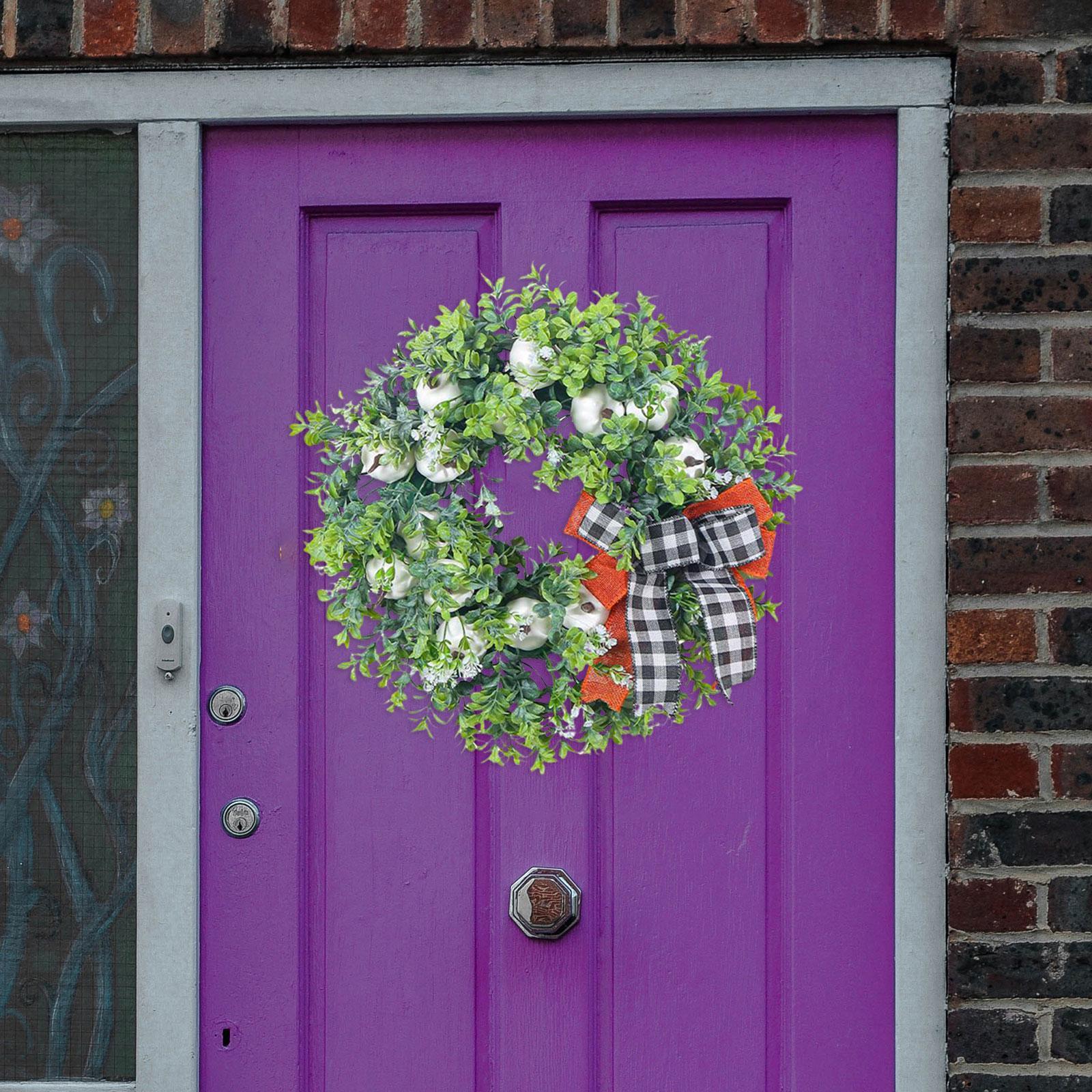 Fall Wreath Thanksgiving Wreath Balcony Indoor Outdoor Garden Pumpkin Wreath