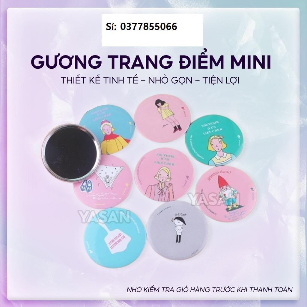 Gương Trang Điểm Mini Bỏ Túi Dễ Thương, Gương cầm tay bỏ túi phong cách nữ sinh Hàn Quốc