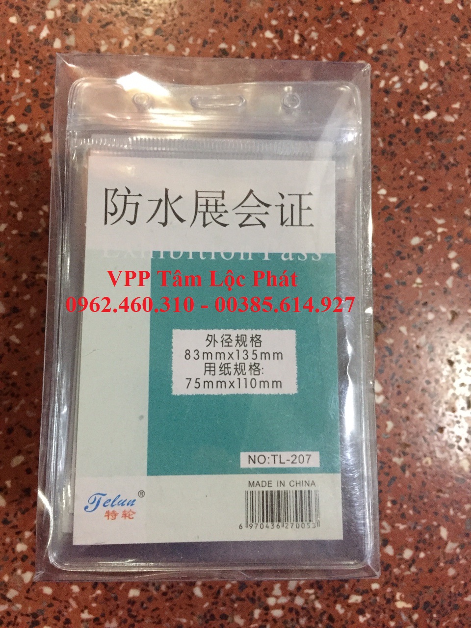 SỈ 50 BỘ THẺ ĐEO NHÂN VIÊN gồm BAO THẺ TÊN 207 (DỌC) + dây đeo thẻ lụa móc nhựa (LOẠI ĐẸP)