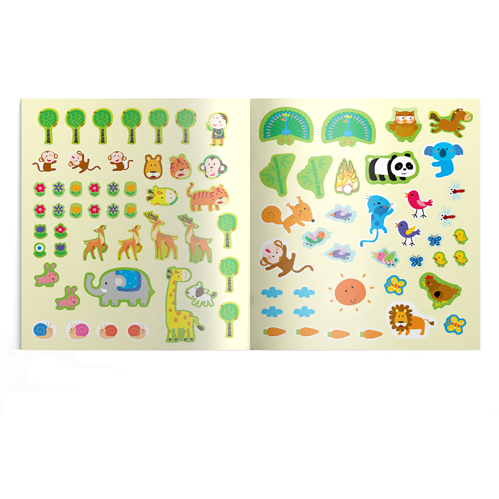 Sách Thế giới động vật cùng gấu trúc- Sticker sáng tạo EQ