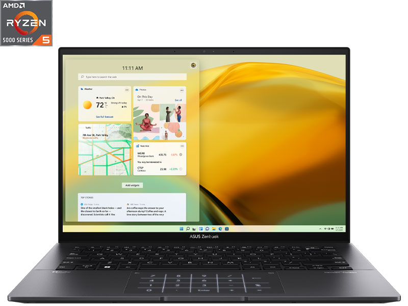 Laptop Asus Zenbook 14 OLED UM3402YA - KM074W (Ryzen 5-5625U | 8GB | 512GB | Radeon Graphics | 14 inch 2.8K | Windows 11 | Jade Black) - Hàng Chính Hãng - Bảo Hành 24 Tháng