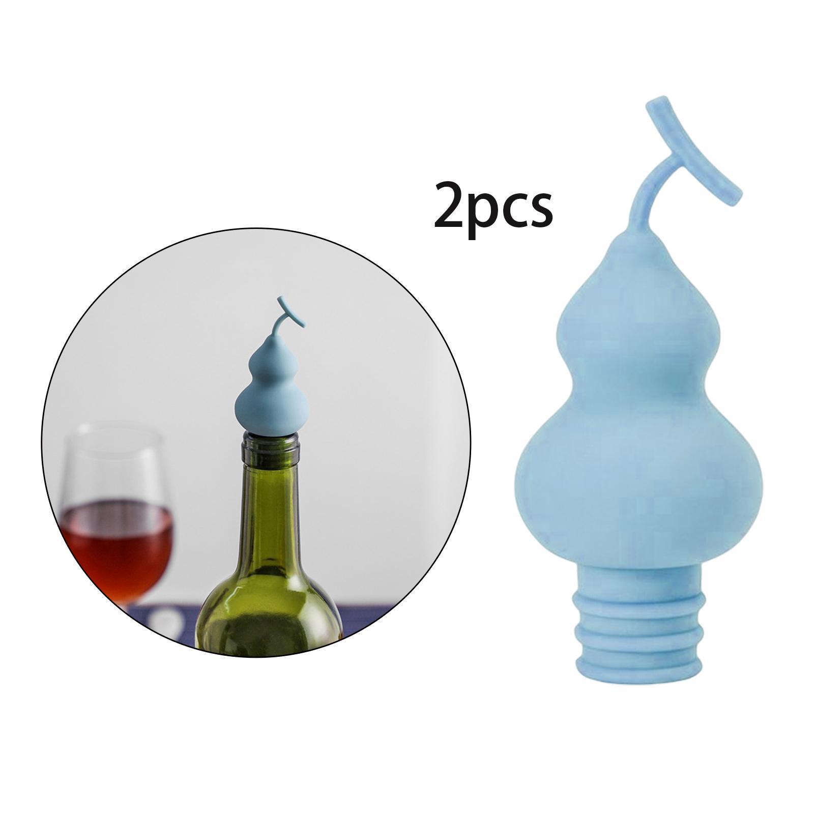 2Pcs Reusable Wine Bottle Stoppers,Silicone Wine Stopper,Beverage Bottle Stoppers,Cap, Bottle Cover