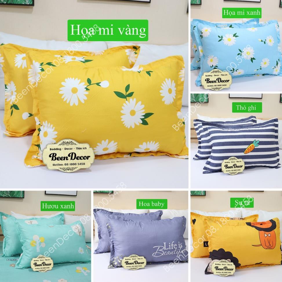 Vỏ Gối Đầu nhiều họa tiết Được Chọn Mẫu - Vỏ Gối nằm Cotton Poly ga gối