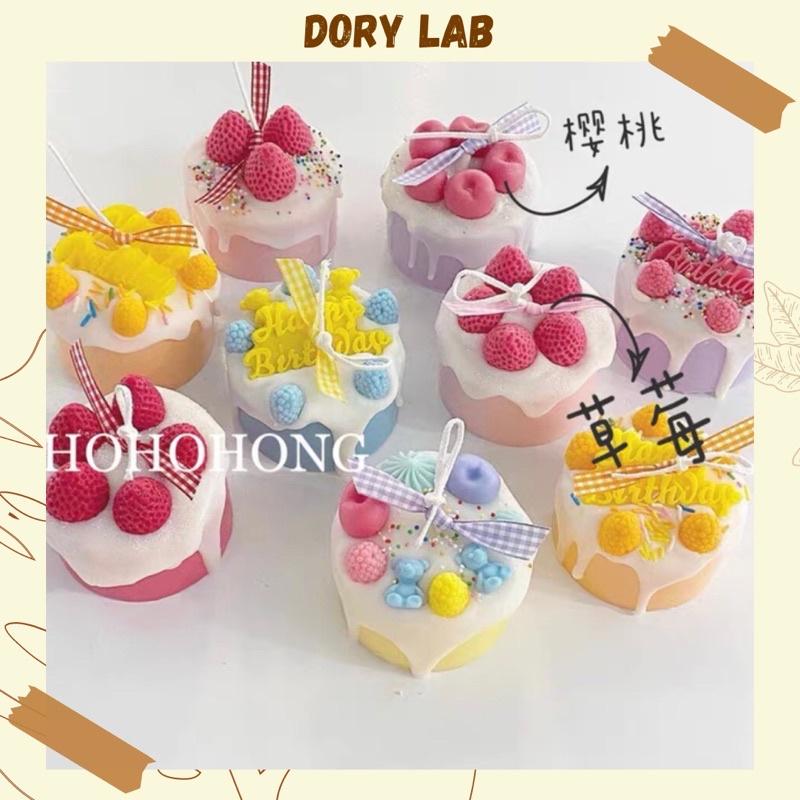 Nến Thơm Bánh Sinh Nhật Màu Pastel Mix Topping Nhiều Hương Thơm, Quà Tặng Ý Nghĩa - Dory Lab