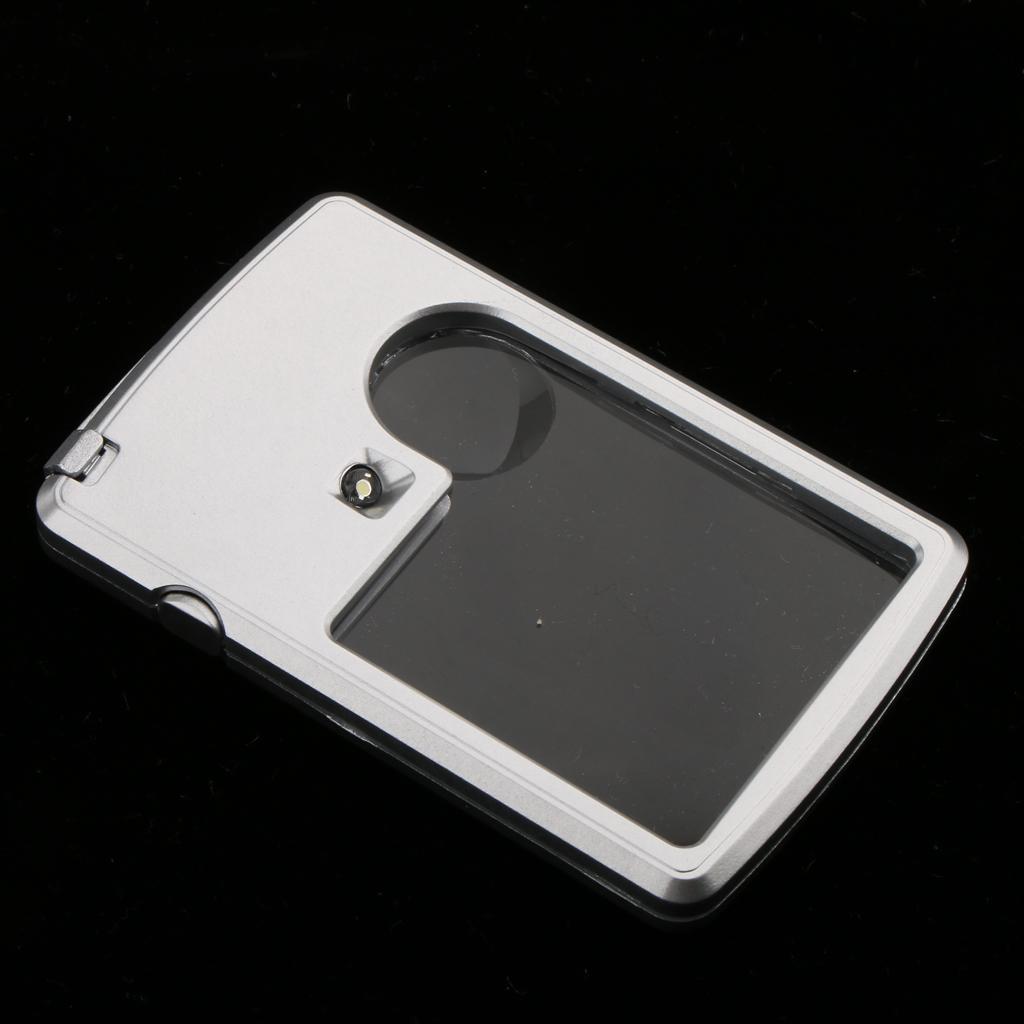 3X 6X Square Glass Loupe Lens Magnifying Tool for Jewelry Watch Coin Stamp