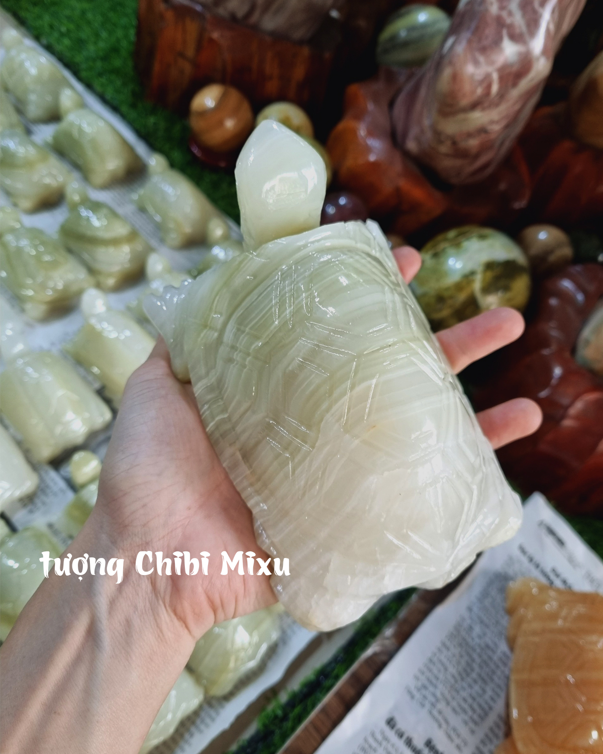 Cụ Rùa bằng đá Pakistan size 15cm