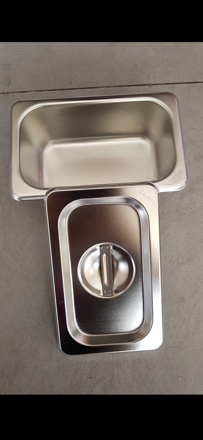 Combo 10 bô khay inox đựng thạch trà sữa