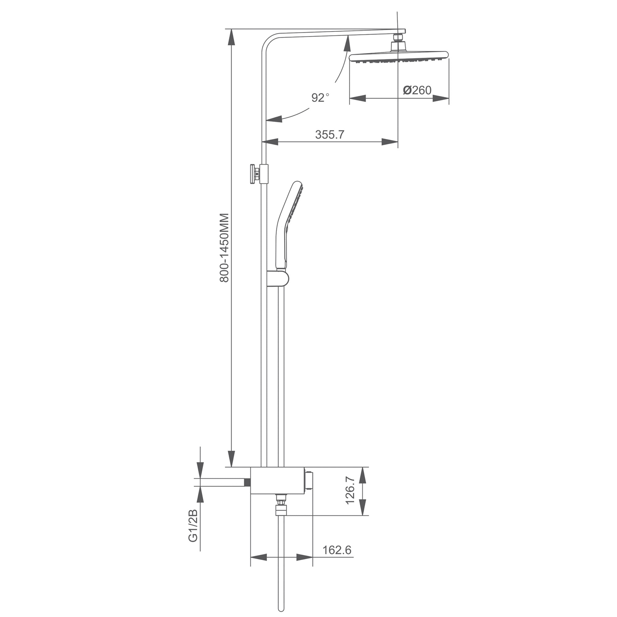 Sen cây tắm hiển thị nhiệt độ Gappo G2495-1