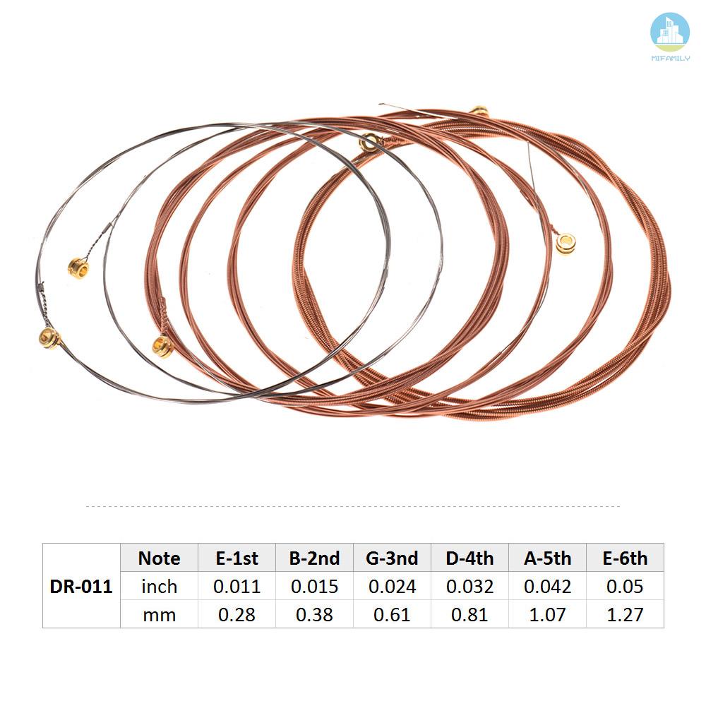 Bộ 6 Dây Đàn Acoustic Guitar ZIKO DR-011 Đồng Nguyên Chất, Phủ Lớp Chống Gỉ, Độ Bền Cao - Hàng Chính Hãng