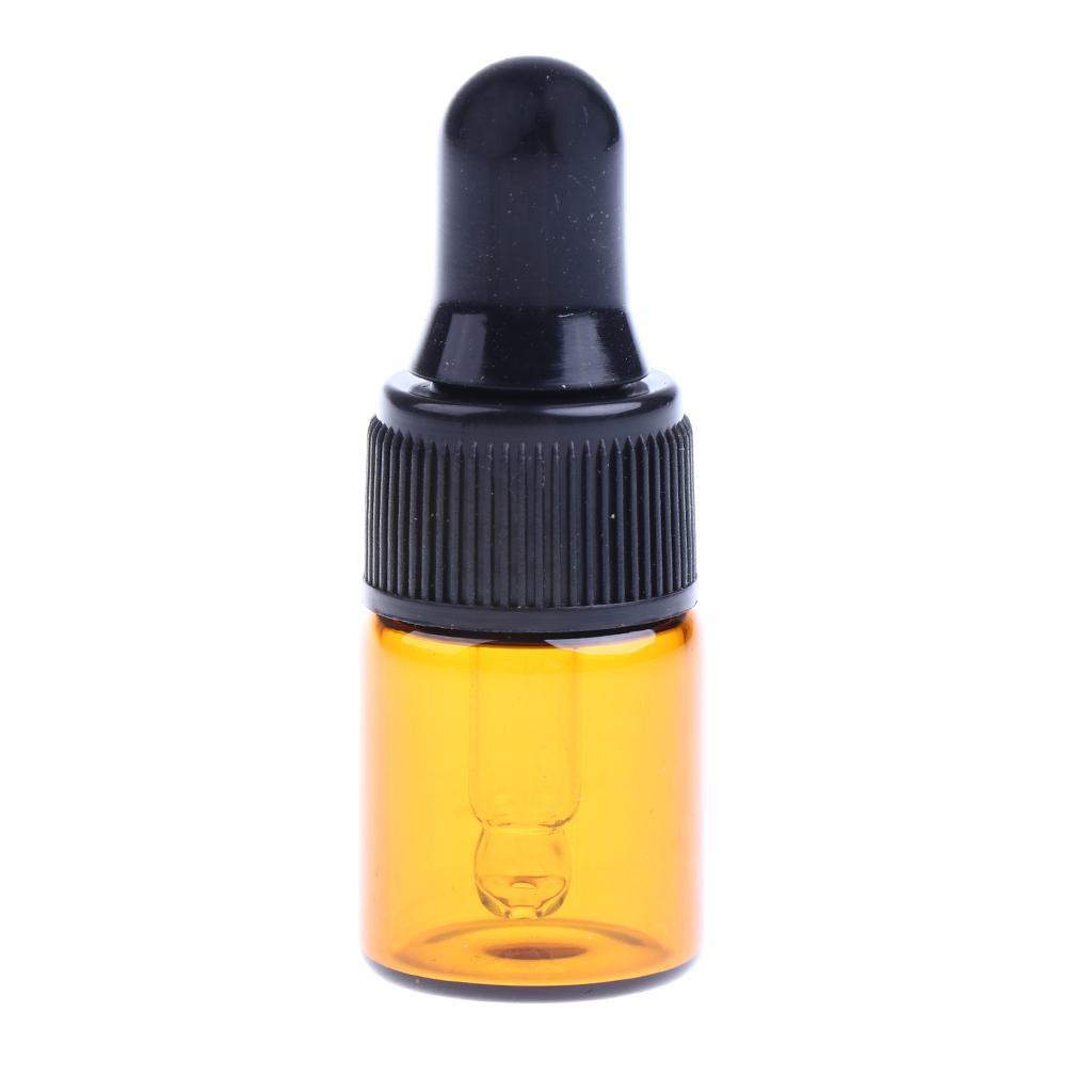 40 Pieces Mini Refillable Glass Dropper Bottle for Essential Oils 1ml 3ml