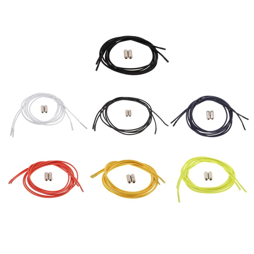 2pcs/Set Unisex No Tie Shoe Laces Elastic Rubber Shoelaces Elastics