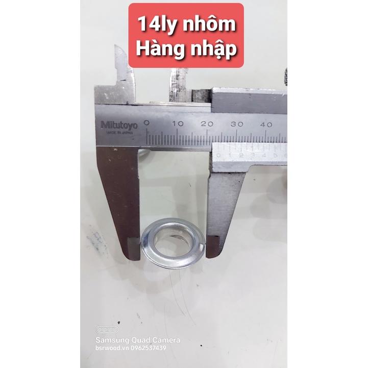 Khoen ore mắt cáo 10mm,12mm,14mm,17mm Bằng Nhôm bấm bạt, bấm túi giấy Túi 100 cái + long đền Khuy nhôm chuyên bấm bạt