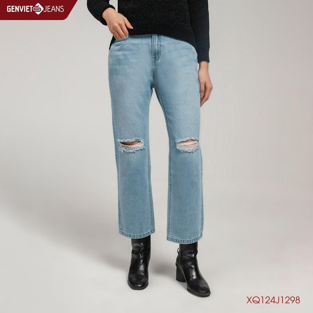 Quần Dài Jeans Nữ GENVIET XQ124J1298