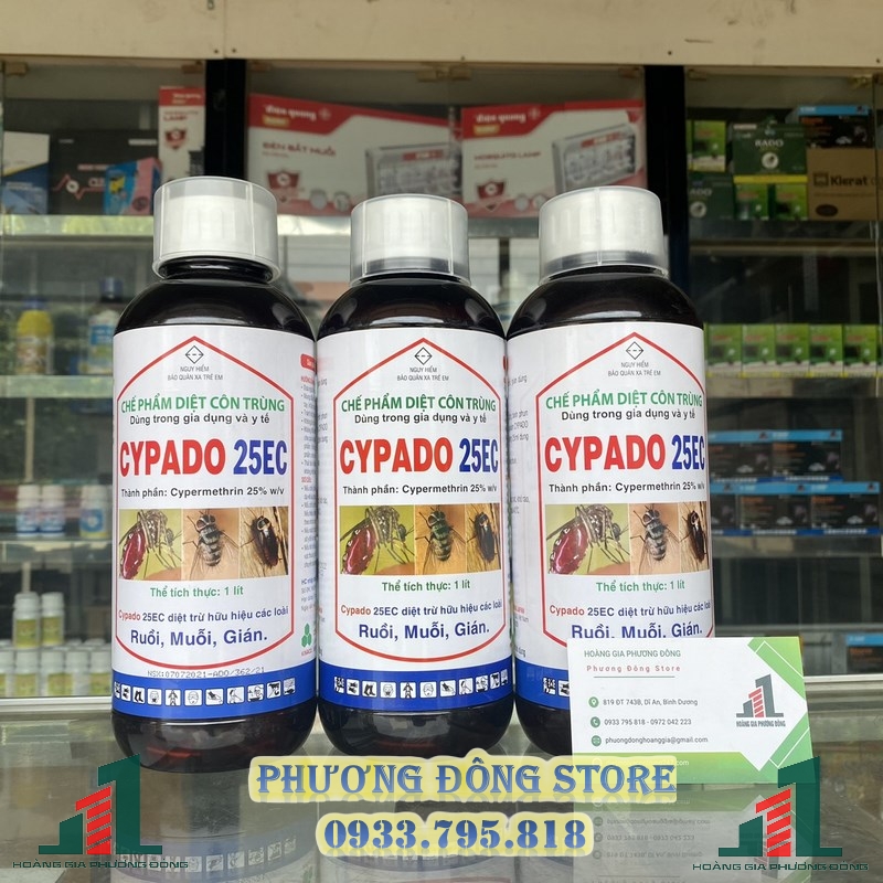 Thuốc diệt muỗi và côn trùng CYPADO 25EC_ chai 1 lít