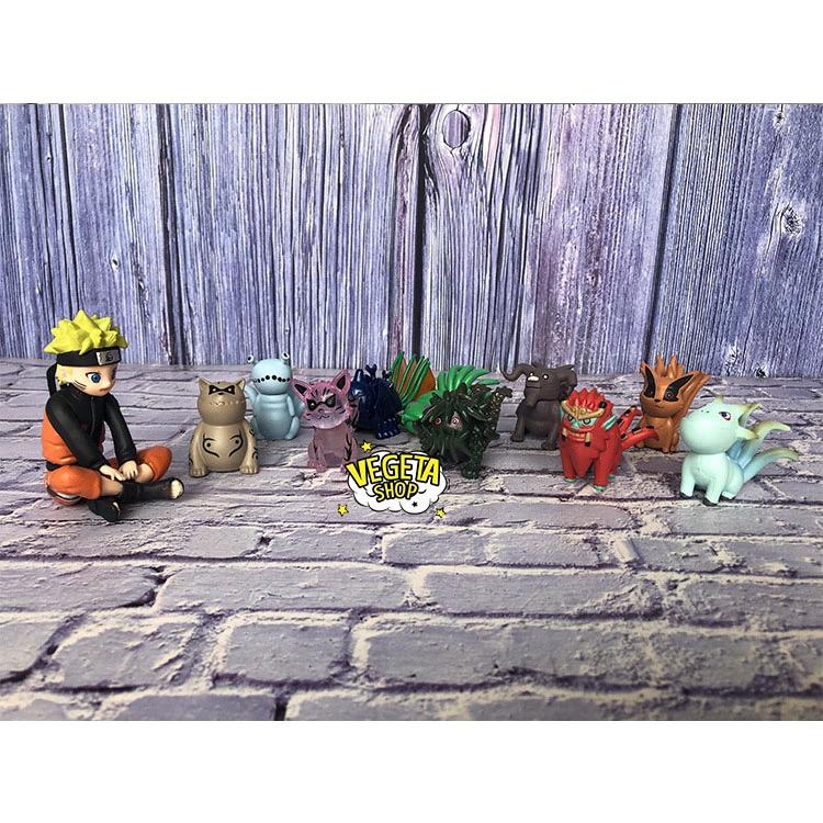 Mô hình Naruto - Trọn bộ 11 Mô hình Naruto & Thập vĩ thú - Cửu vĩ thú - Cửu Bát Thất Lục Ngũ Tứ Tam Nhị Nhất vĩ Fullbox