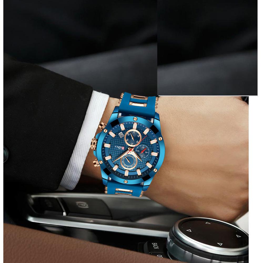 Đồng hồ BIDEN Men dây thép không gỉ,đa chức năng