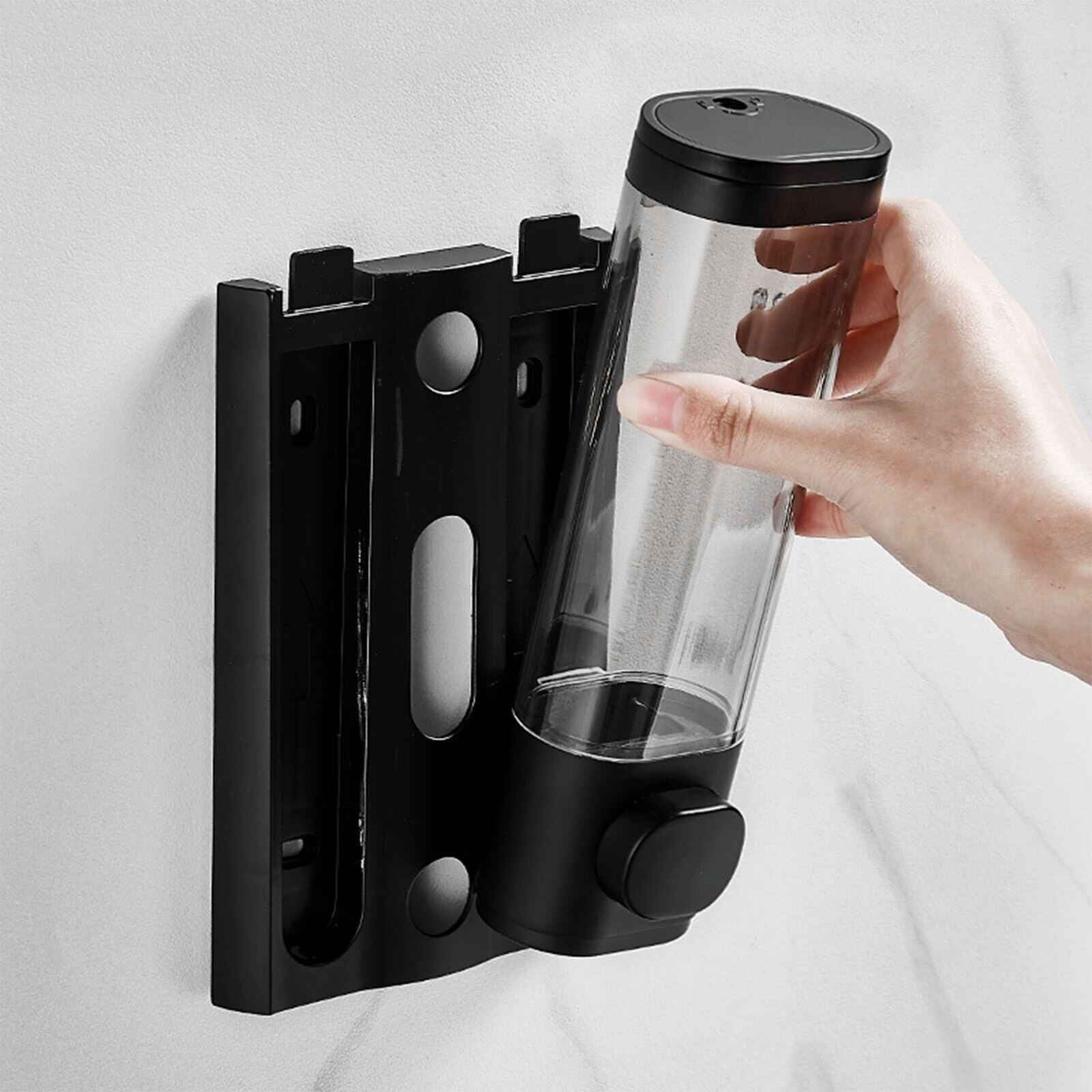 Bộ 2 Hộp Đựng Xà Phòng Gắng Tường Bathroom Shower Dispenser Black