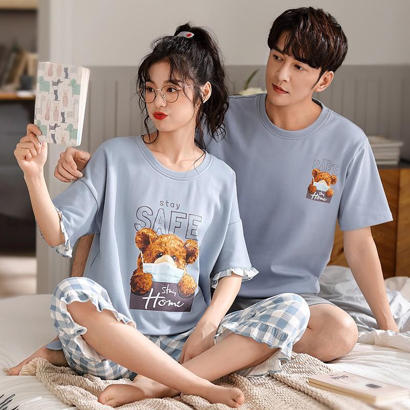 {ẢNH CHỤP THẬT} Set đôi nam nữ quần lửng phù hợp các cặp đôi, nhóm bạn dùng làm dresscode trong các buổi party mùa hè