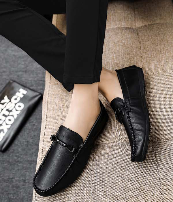 Giày Da Nam Lười, Giày Lười Đế Cao Su Cổ Điển, Trẻ Trung Loafer Classic - TG0923007