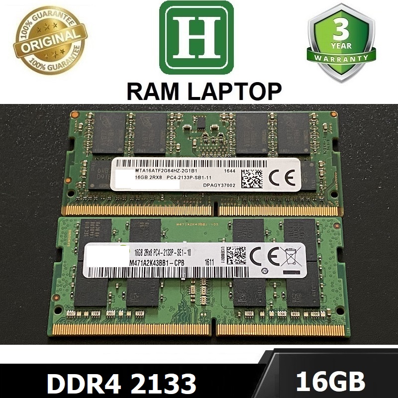 Ram Laptop 16GB DDR4 bus 2133, ram dùng cho laptop