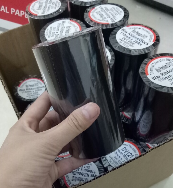 Ribbon mực in mã vạch Wax Resin 110mmx300m - Hàng Nhập Khẩu
