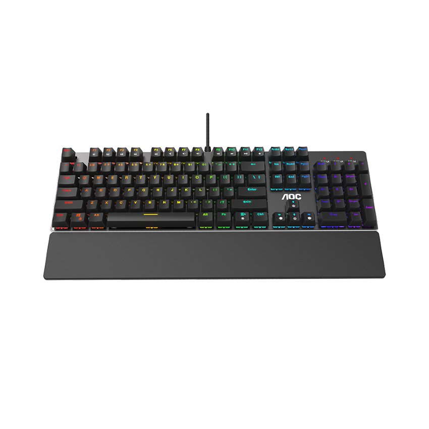 Bàn phím cơ AOC GK500 RGB Outemu Blue Switch Gaming (hàng chính hãng)