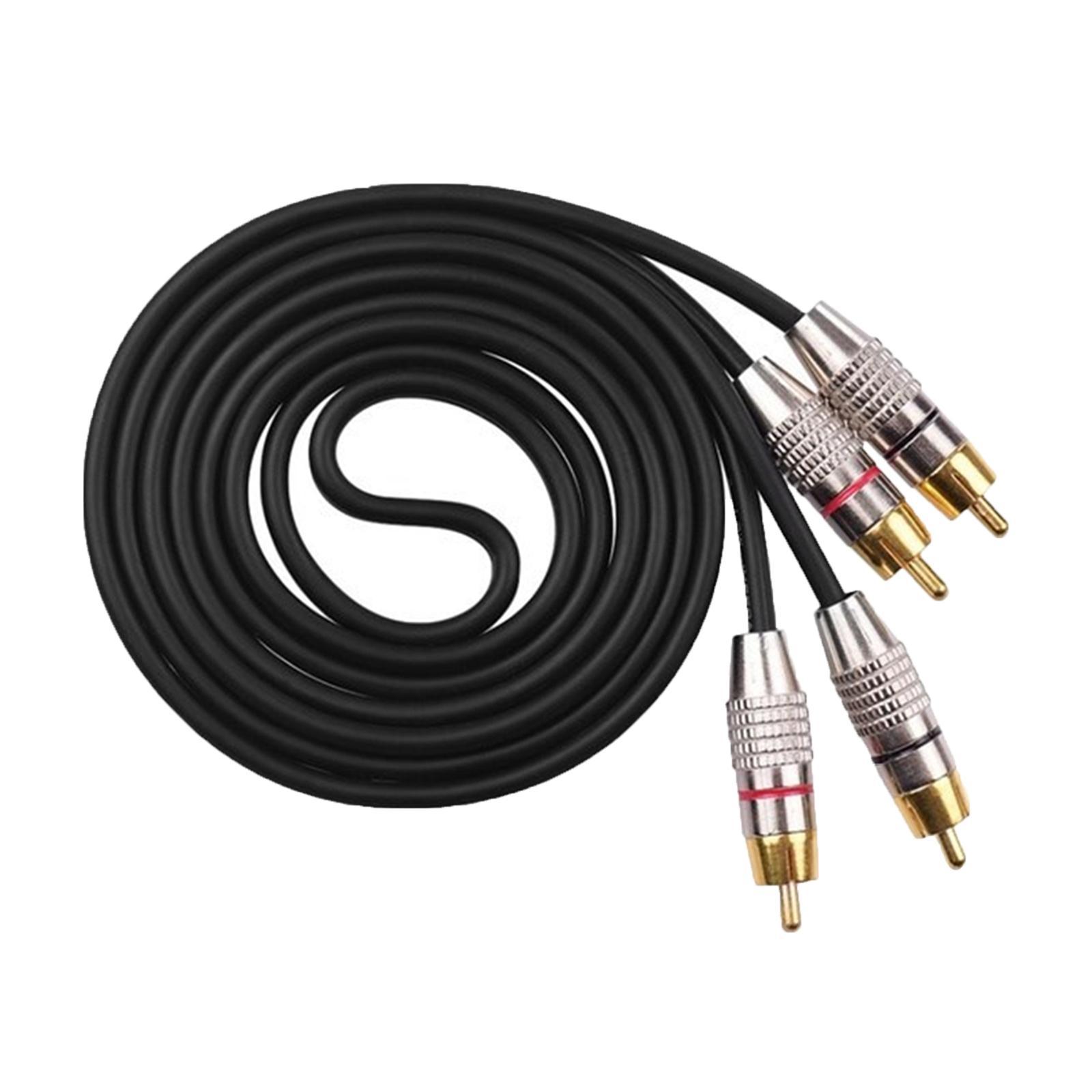 2RCA to 2RCA Stereo Audio Cable Multipurpose for Subwoofer Home Audio