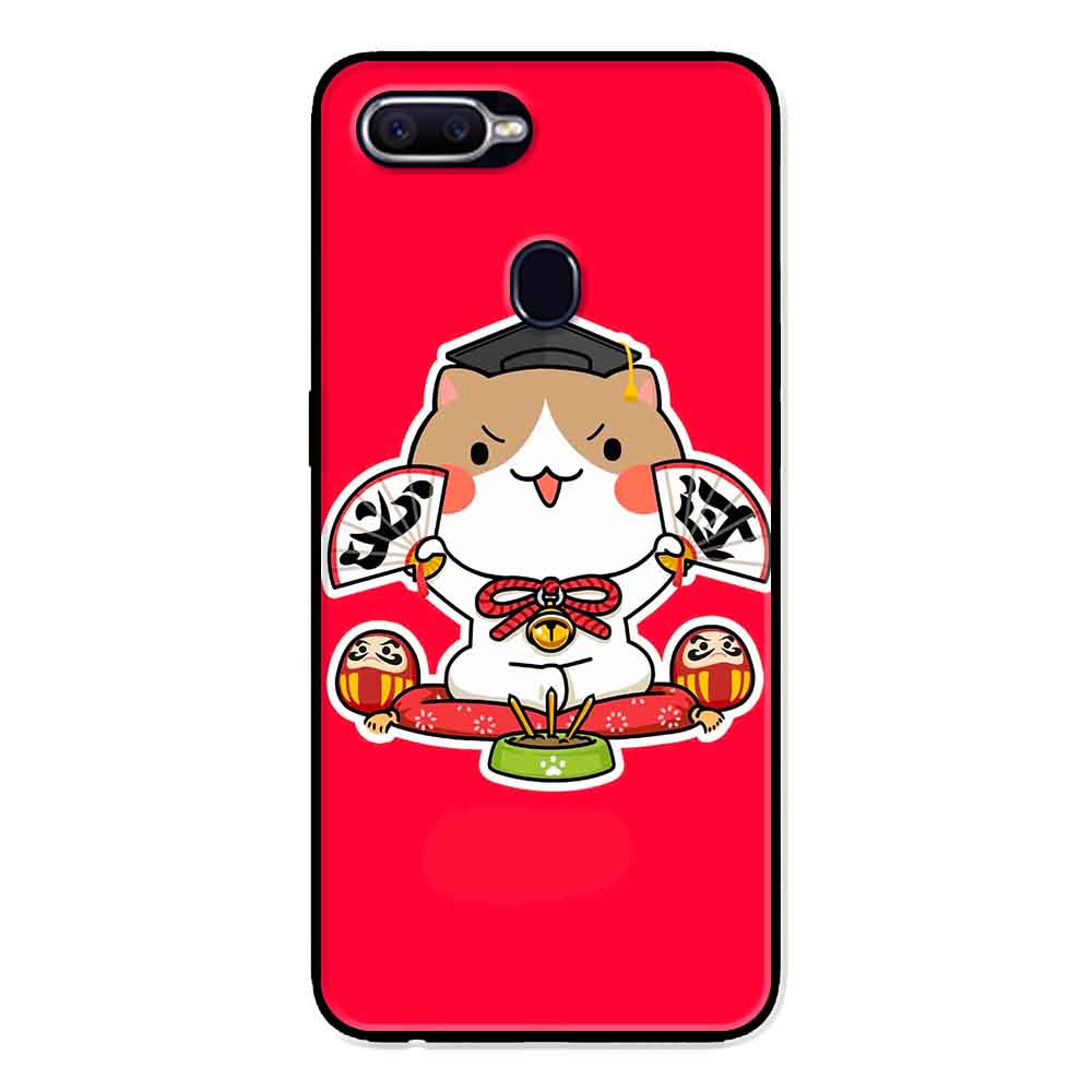 Ốp Lưng in cho Oppo F9 Mẫu Mèo May Mắn 7 - Hàng Chính Hãng