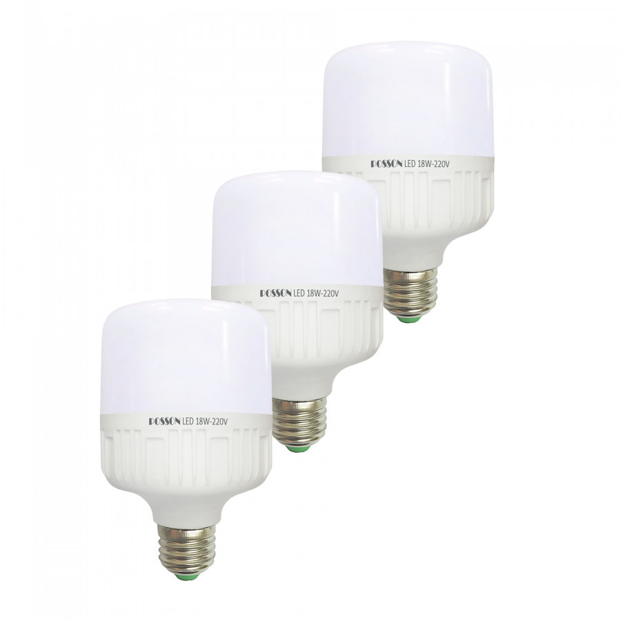 3 Bóng đèn Led trụ 18w 20w tiết kiệm điện Posson LC-N18-18G