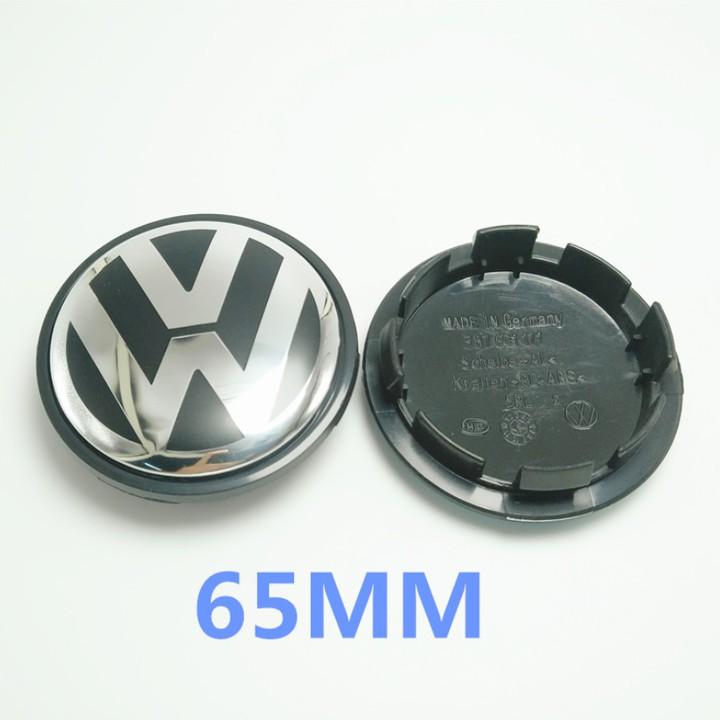 Logo chụp mâm, ốp lazang bánh xe ô tô Volkswagen, đường kính 55mm và 65mm