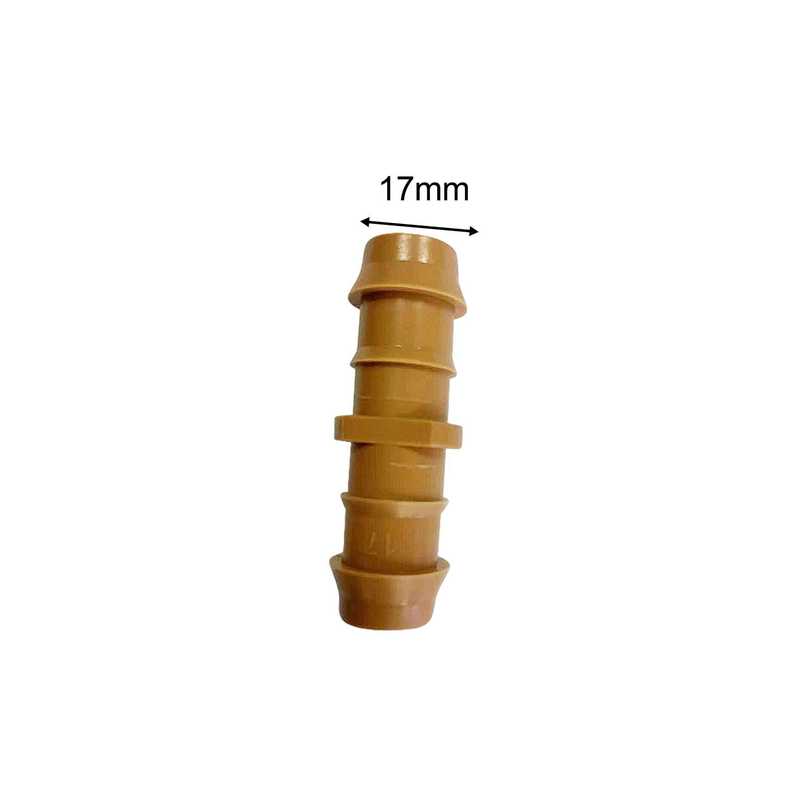 100Pcs Garden Irrigation Pipe Connector 17mm Drip System DIY Drip Irrigation